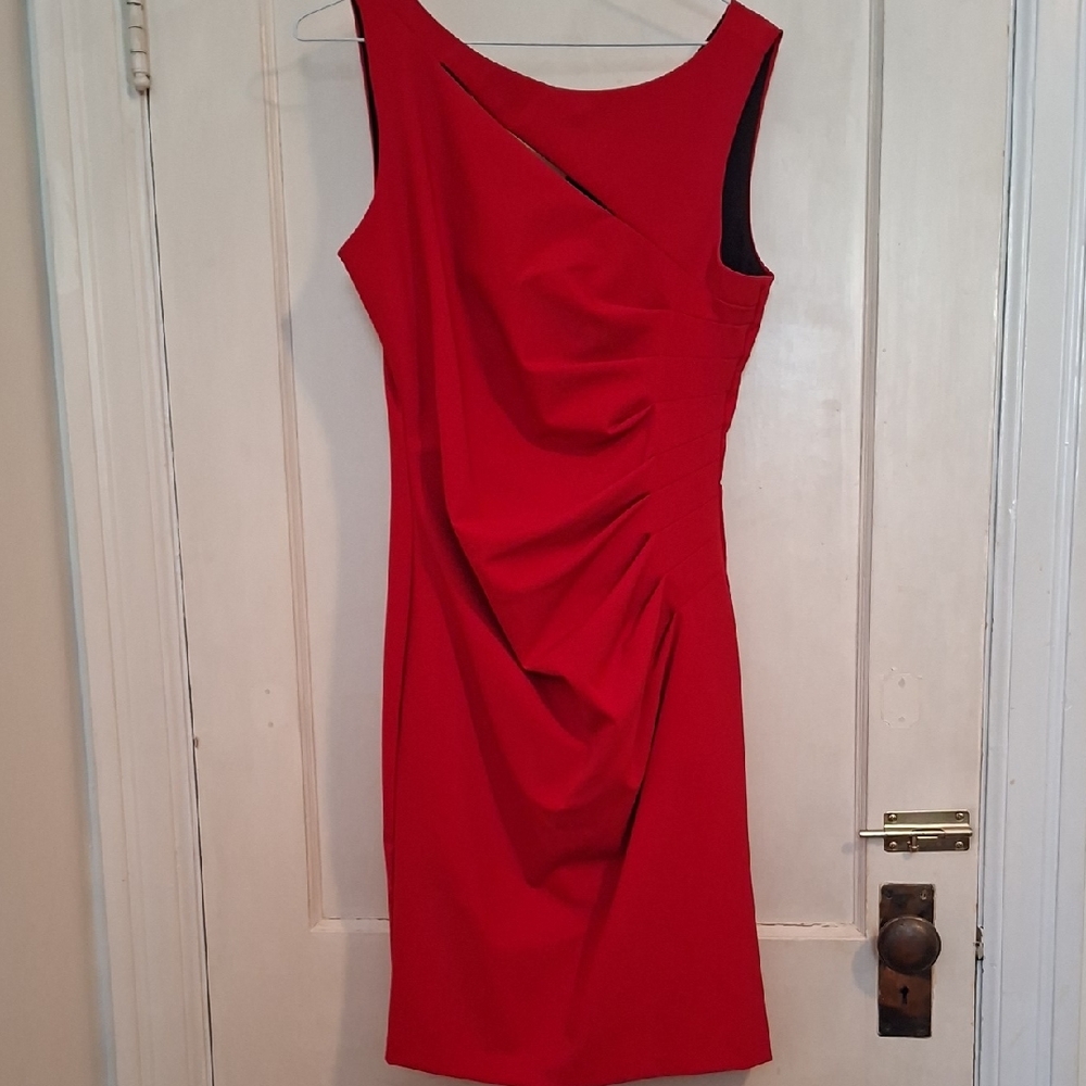 Le Chateau Asymmetrical Red Dress - Picture 1 of 6